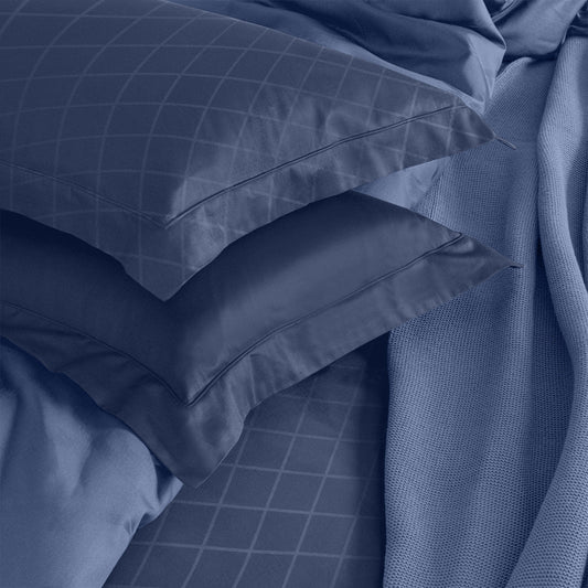 Enera Majestic Matrix Collection Slate Blue Color Pillow Cover - enera