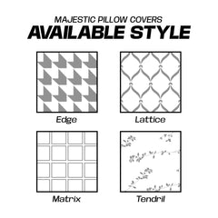 Enera Majestic Matrix Collection Slate Blue Color Pillow Cover - enera