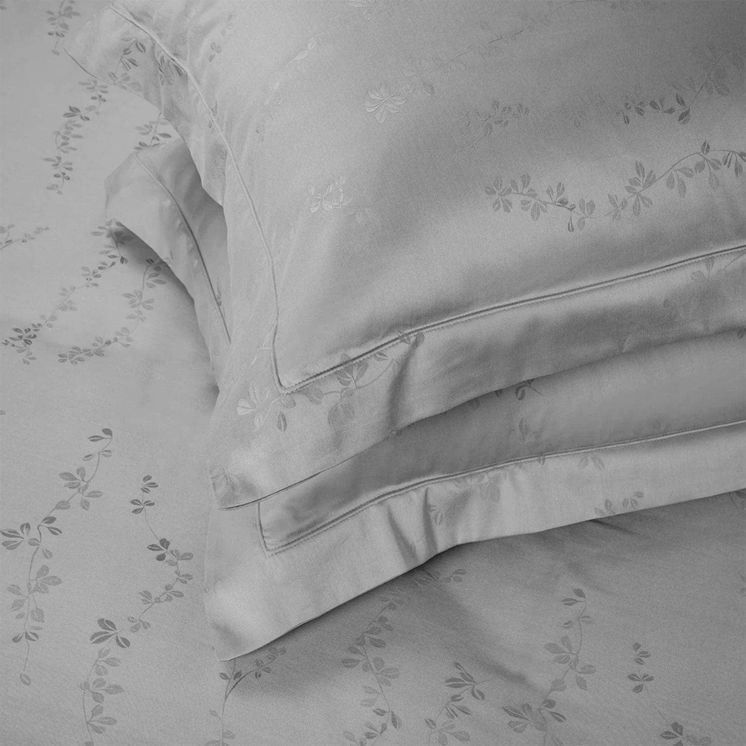 Enera Majestic Tendril Collection Frost Grey Color Pillow Cover - enera