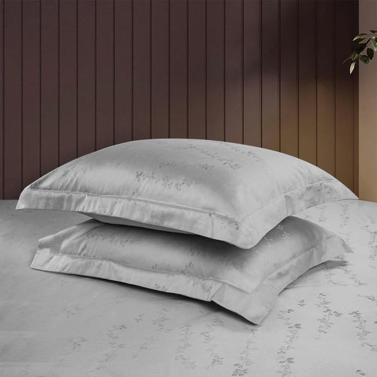 Enera Majestic Tendril Collection Frost Grey Color Pillow Cover - enera