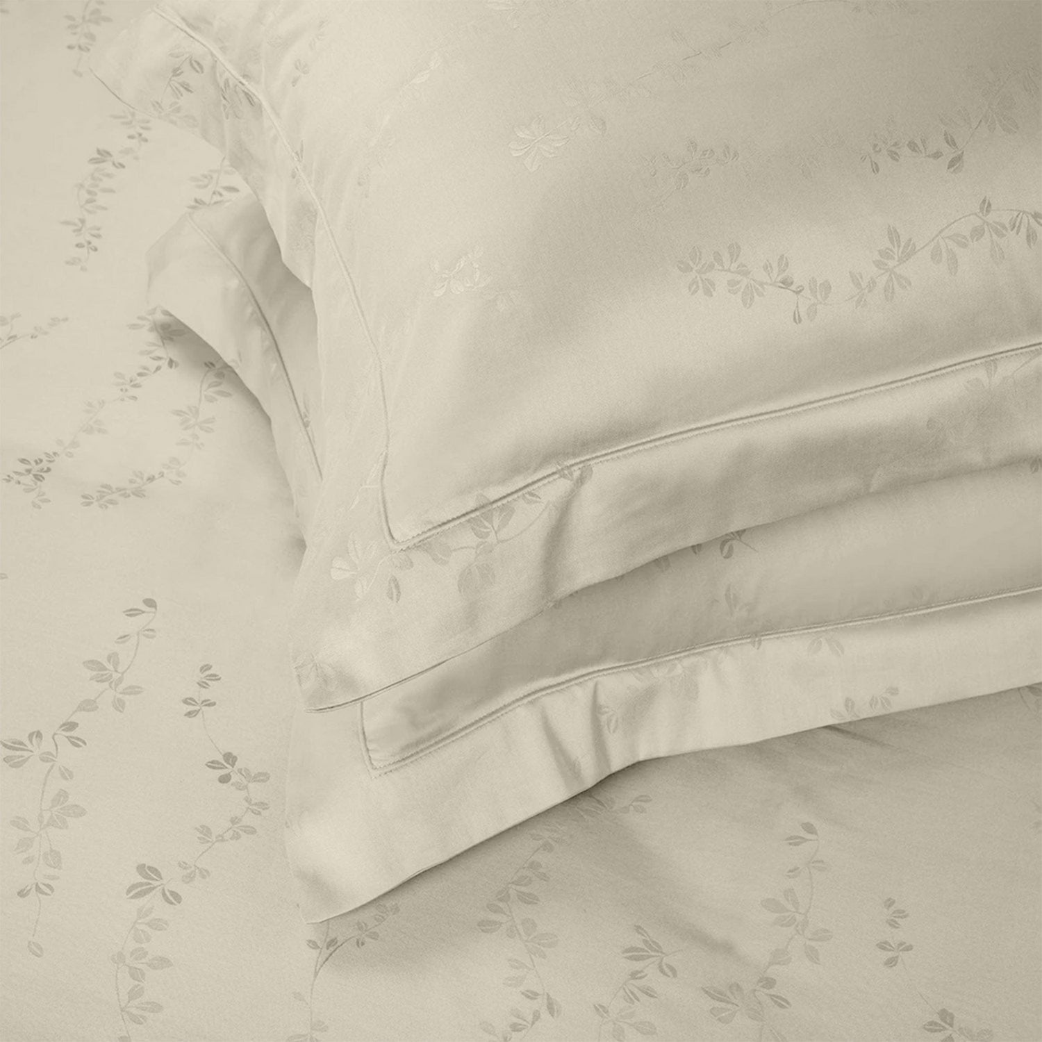 Enera Majestic Tendril Collection Ivory White Color Pillow Cover - enera