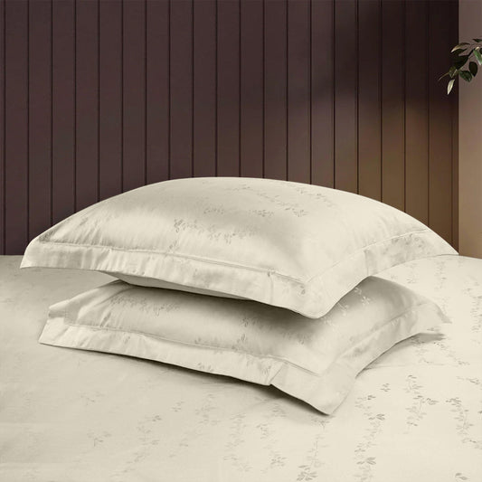 Enera Majestic Tendril Collection Ivory White Color Pillow Cover - enera