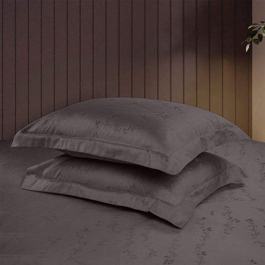 Enera Majestic Tendril Collection Graphite Grey Color Pillow Cover - enera
