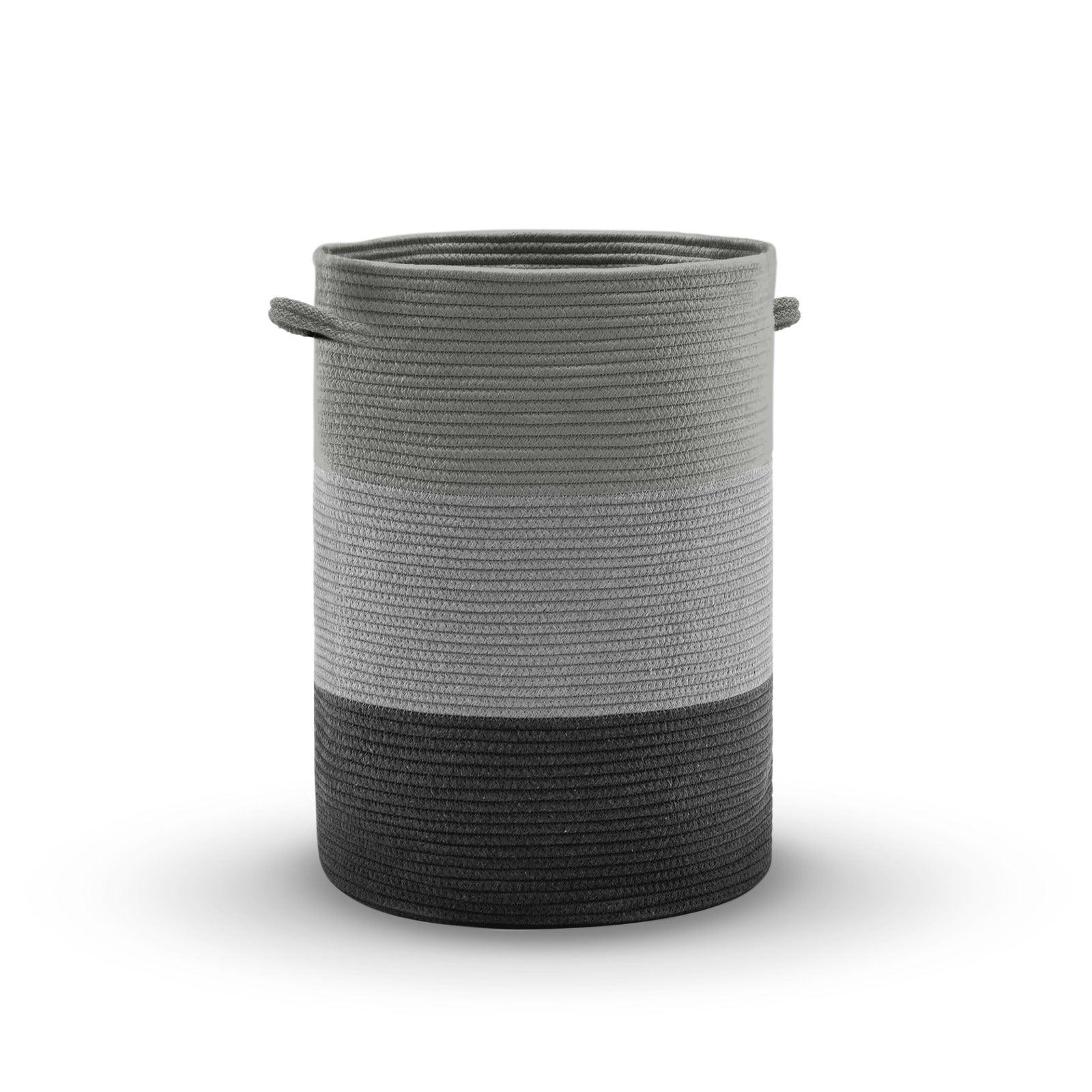 Saprose Eco Weave Drawstring Grey Color Basket With Cover - enera