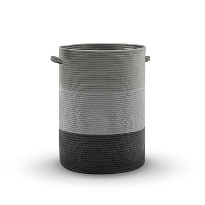 Saprose Eco Weave Drawstring Grey Color Basket With Cover