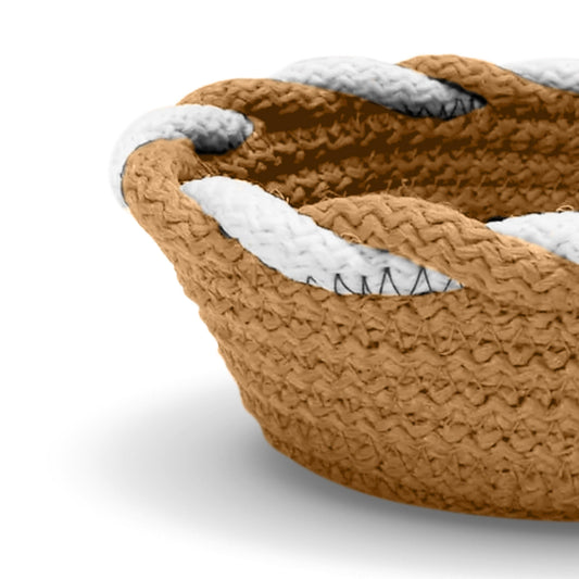 Saprose Knit Craft Multi Purpose Golden Color Boat Basket - enera