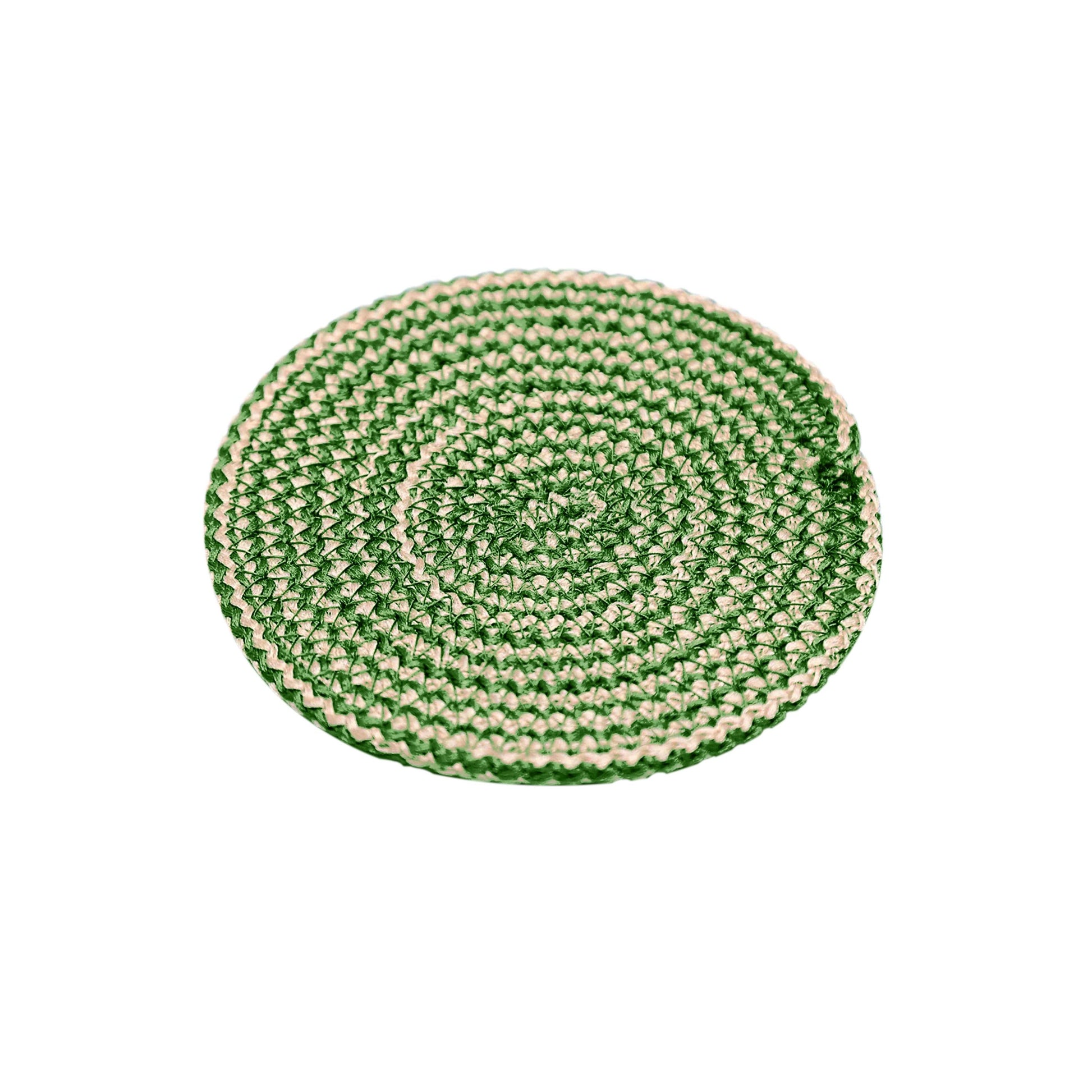 Enera Knit Craft Olive Color 12cm Round Coaster (6 pcs set) - enera