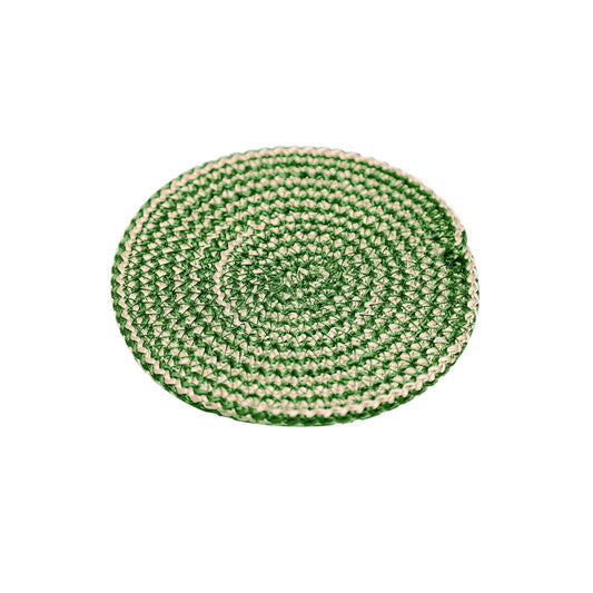 Enera Knit Craft Olive Color 12cm Round Coaster (6 pcs set) - enera