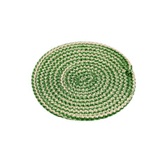 Enera Knit Craft Olive Color 12cm Round Coaster (6 pcs set) - enera