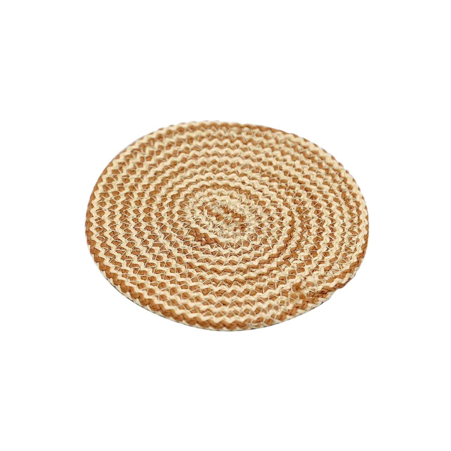 Enera Craft Beige Color 12cm Round Coaster (6 pcs set) - enera