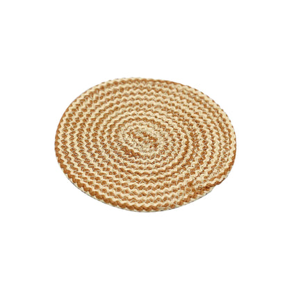Enera Craft Beige Color 12cm Round Coaster (6 pcs set)