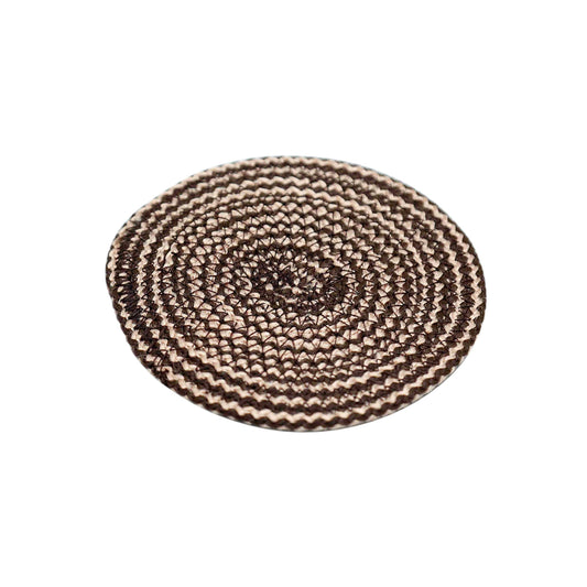 Enera Craft Brown Color 12cm Round Coaster (6 pcs set) - enera