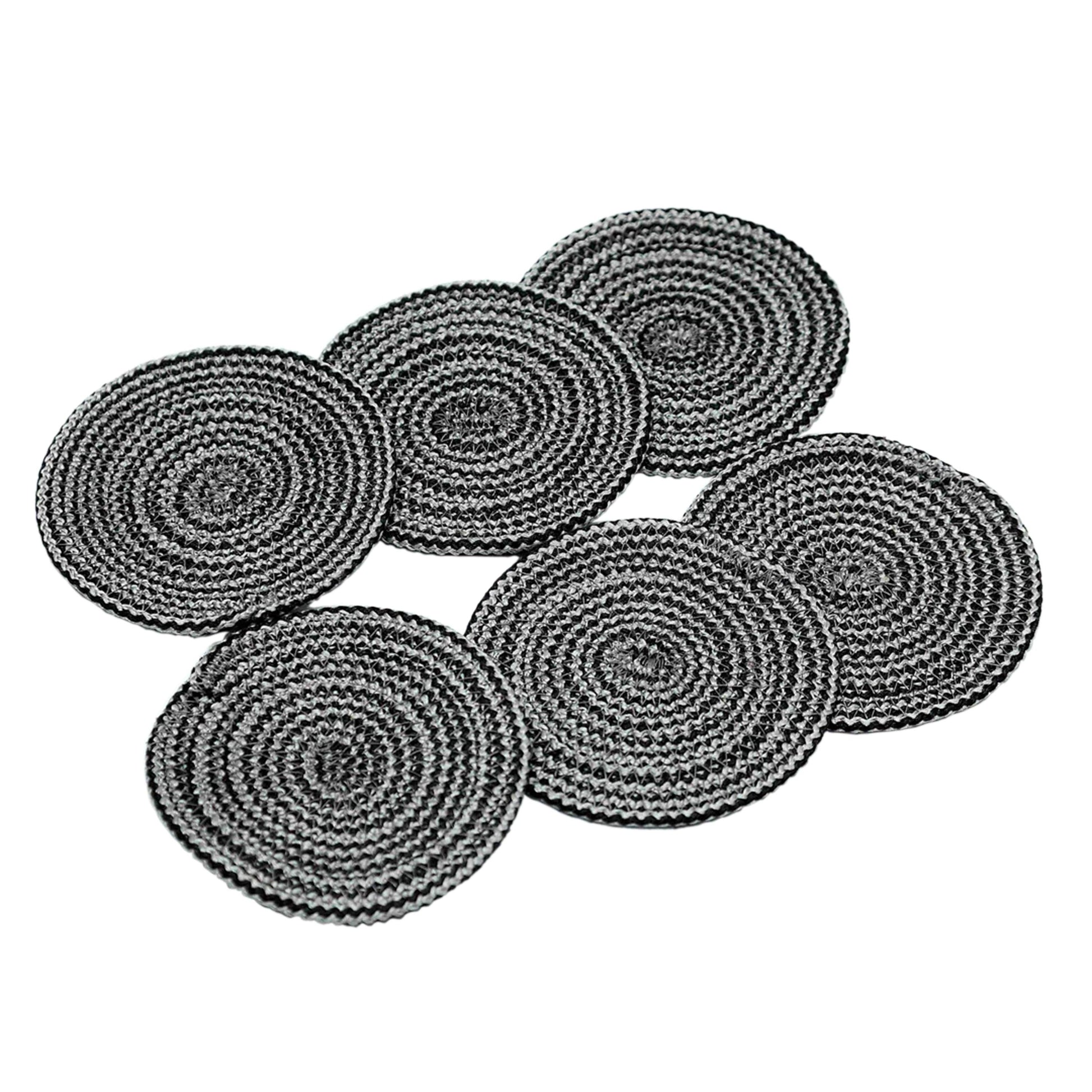 Enera Craft Grey Color 12cm Round Coaster (6 pcs set)