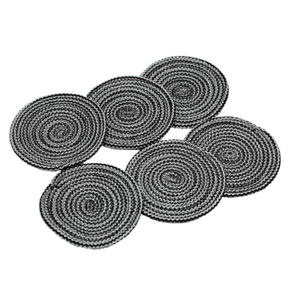 Enera Craft Grey Color 12cm Round Coaster (6 pcs set)