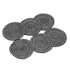 Enera Craft Grey Color 12cm Round Coaster (6 pcs set) - enera