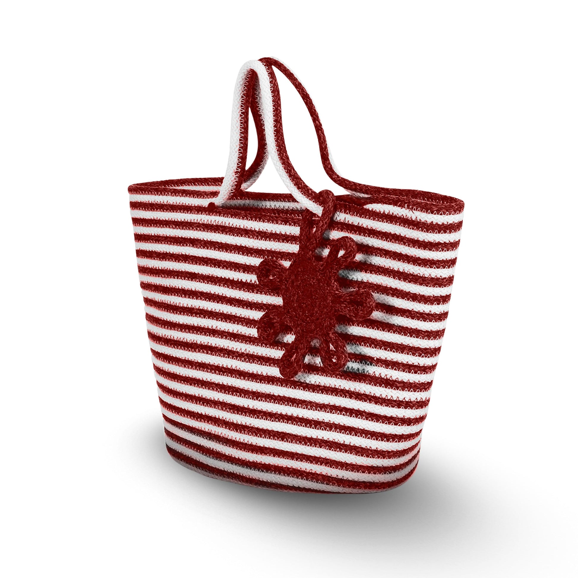 Saprose Craft Twin Red Black Color Braid Large Basket - enera