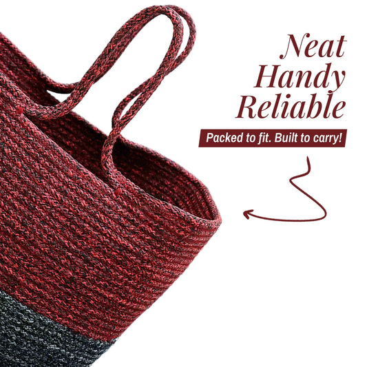 Enera Red & Black Color Rectangle Tiffin Basket - enera