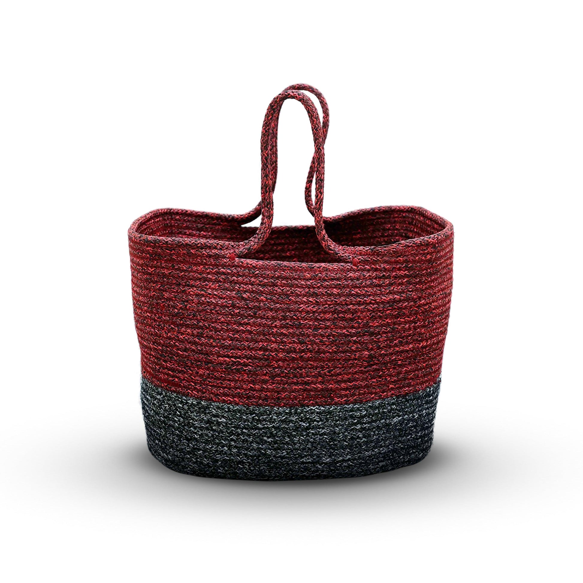 Saprose Red & Black Color Rectangle Tiffin Basket - enera