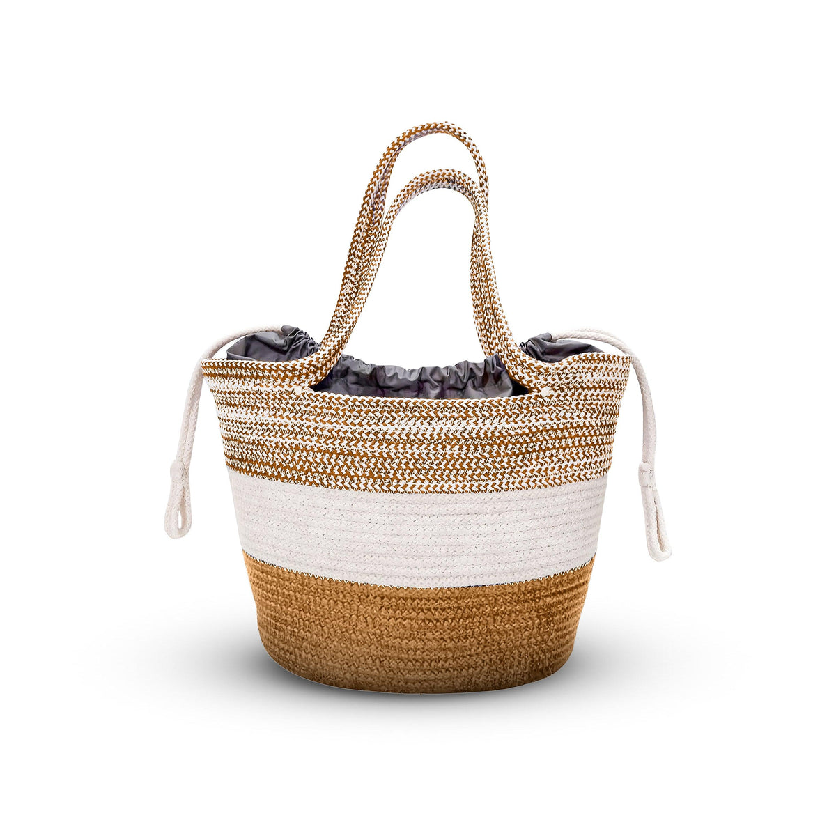 Enera Golden Color Tote Basket - enera