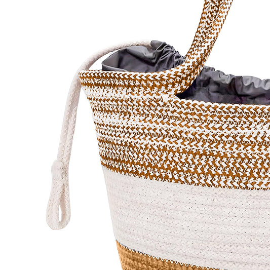 Saprose Golden Color Tote Basket - enera