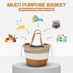 Enera Golden Color Tote Basket - enera