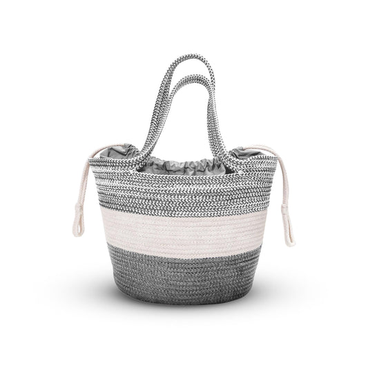 Saprose Grey Color Tote Basket - enera