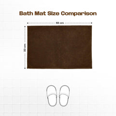 Enera Stello Collection Chocolate Color 33x48cm Mini Bath Mat - enera