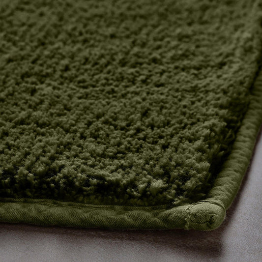 Enera Stello Collection Moss Green Color 33x48cm Mini Bath Mat - enera
