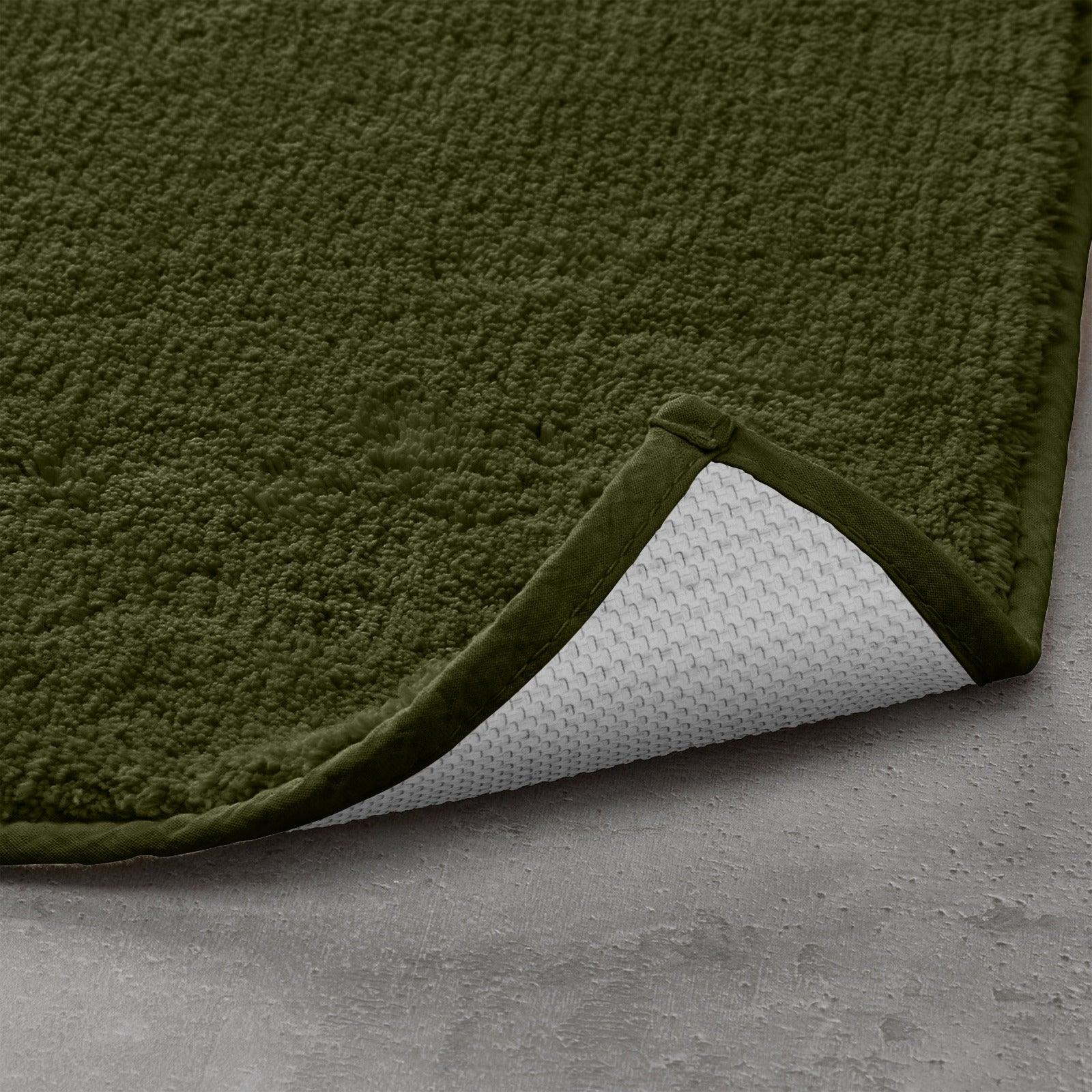 Enera Stello Collection Moss Green Color 33x48cm Mini Bath Mat - enera