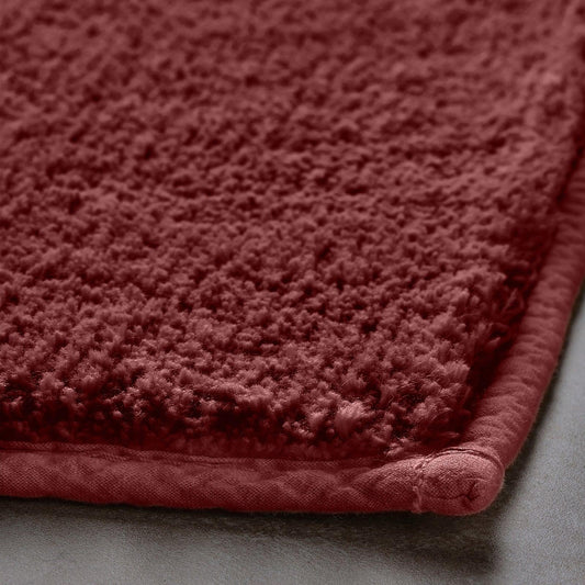 Enera Stello Collection Ruby Maroon Color 33x48cm Mini Bath Mat - enera