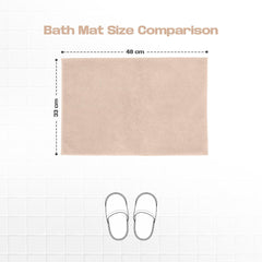 Enera Stello Collection Taupe Color 33x48cm Mini Bath Mat - enera