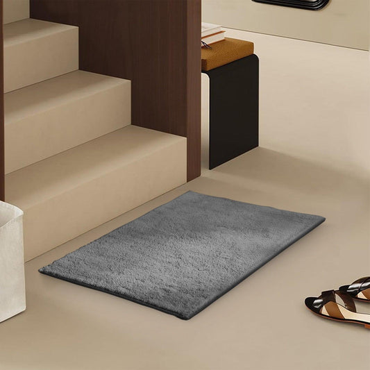 Enera Stello Collection Smoke Grey Color 33x48cm Mini Bath Mat - enera