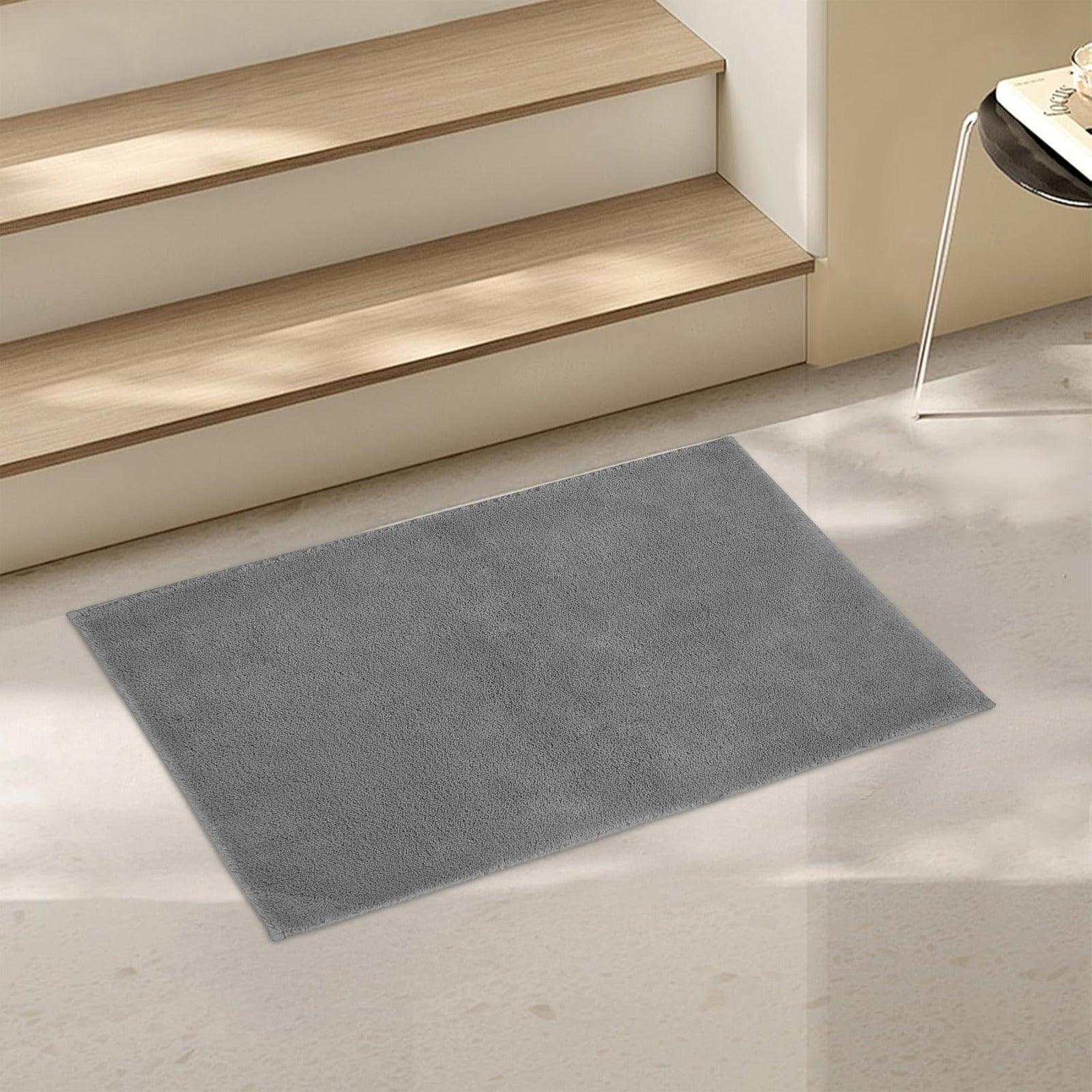 Enera Stello Collection Smoke Grey Color 33x48cm Mini Bath Mat - enera