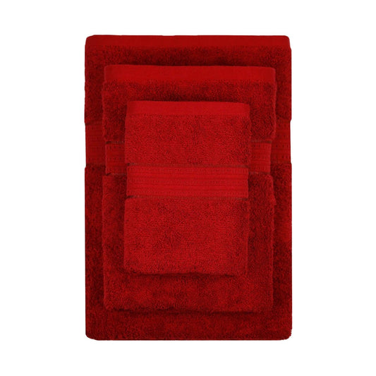 Enera Carnival Collection Lovely Red Color 4 Pcs Bath Towel - enera