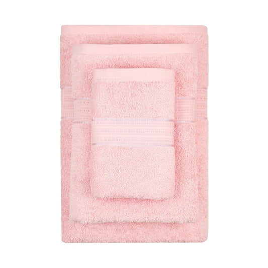 Enera Carnival Collection Powder Pink Color 4 Pcs Bath Towel - enera