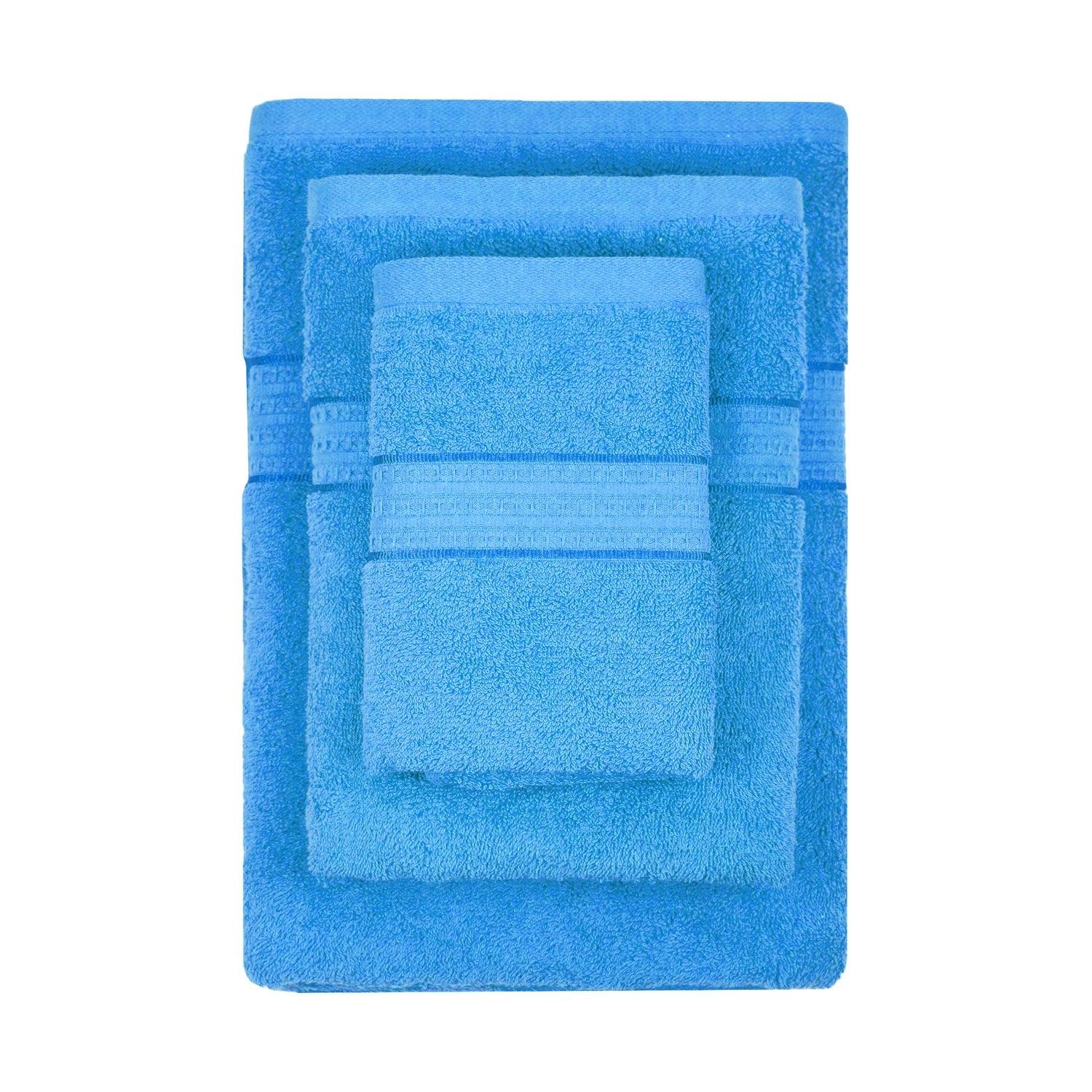 Enera Carnival Collection Perfect Blue Color 4 Pcs Bath Towel - enera