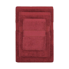 Enera Carnival Collection Red Wine Color 4 Pcs Bath Towel - enera