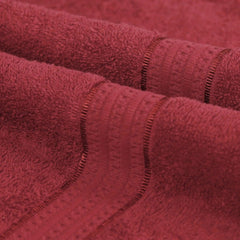 Enera Carnival Collection Red Wine Color 4 Pcs Bath Towel - enera