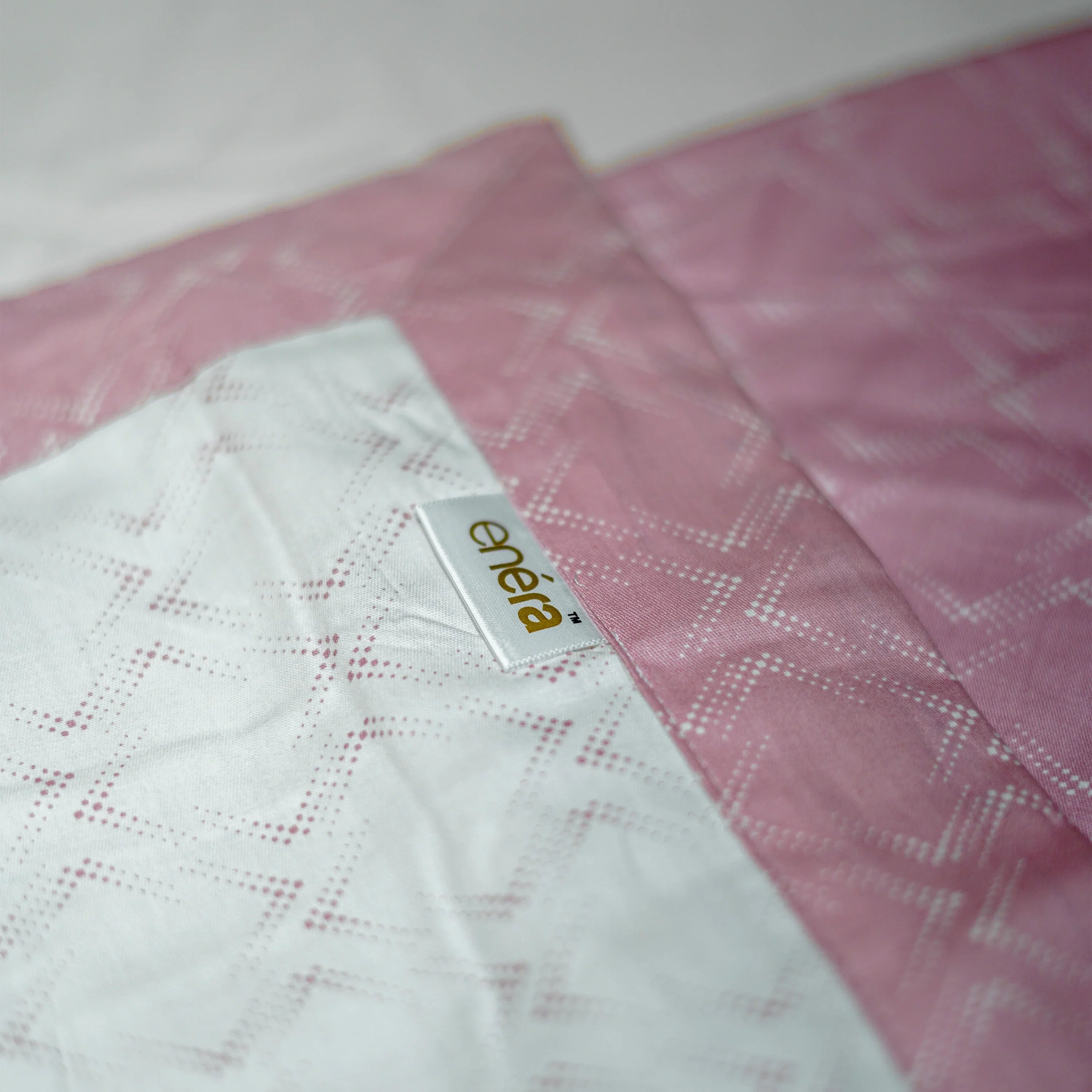 Enera Prism Collection Rhombus Pink Color Printed Double Bed Dohar - enera