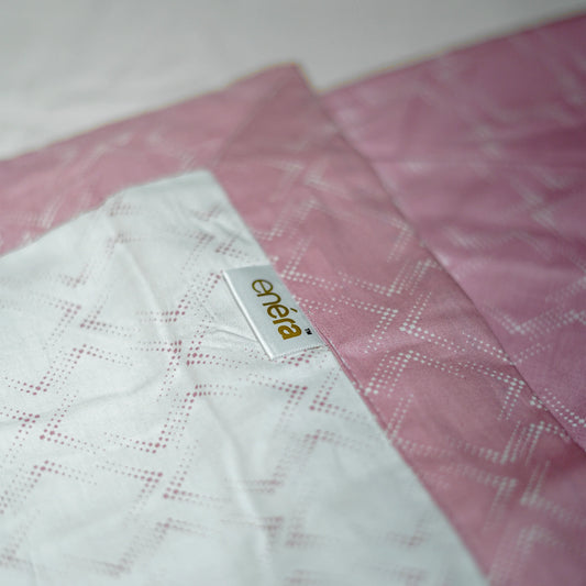Enera Prism Collection Rhombus Pink Color Printed Double Bed Dohar - enera