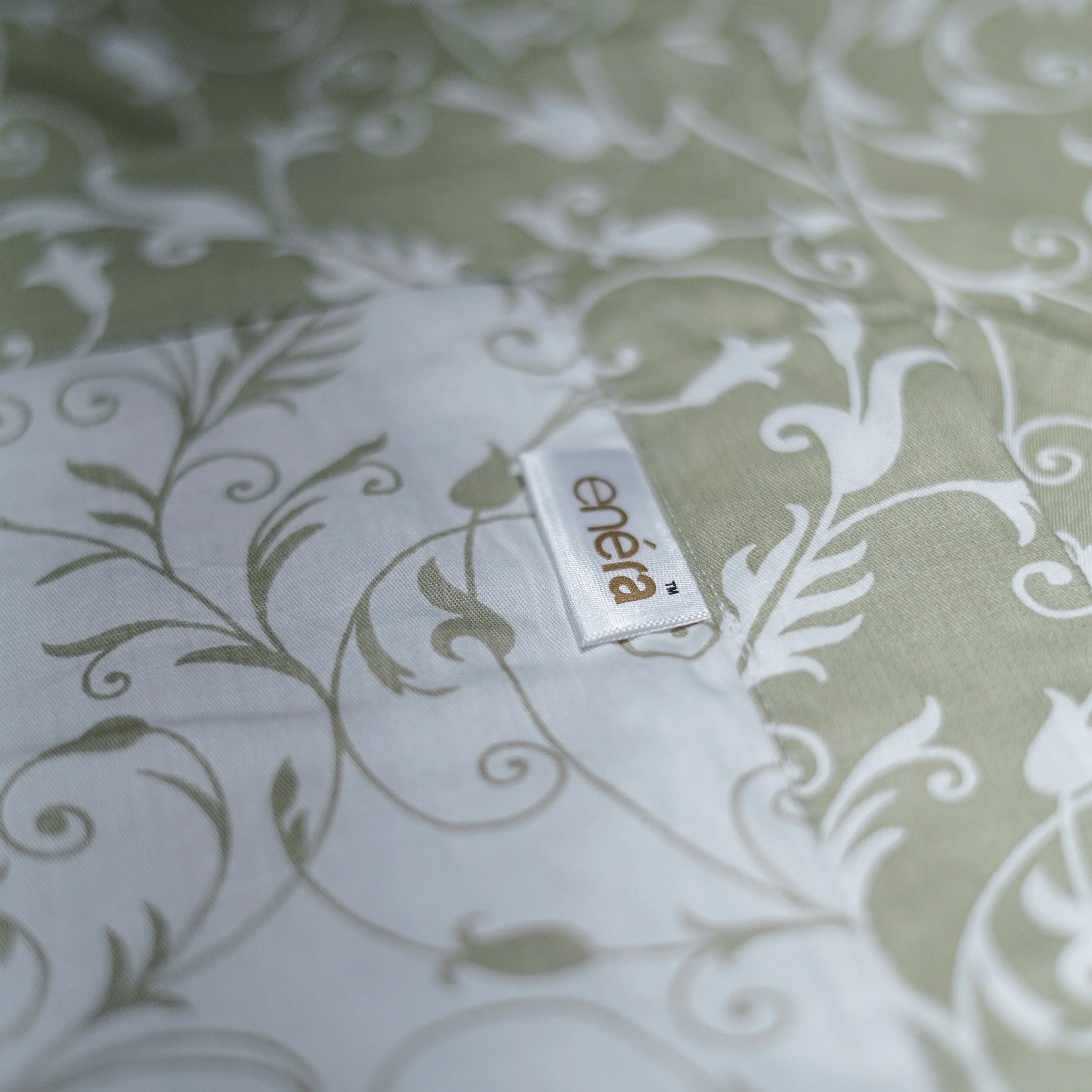 Enera Prism Collection Botanic Green Color Printed Double Bed Dohar - enera