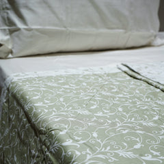 Enera Prism Collection Botanic Green Color Printed Double Bed Dohar - enera