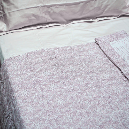 Enera Prism Collection Botanic Purple Color Printed Single Bed Dohar