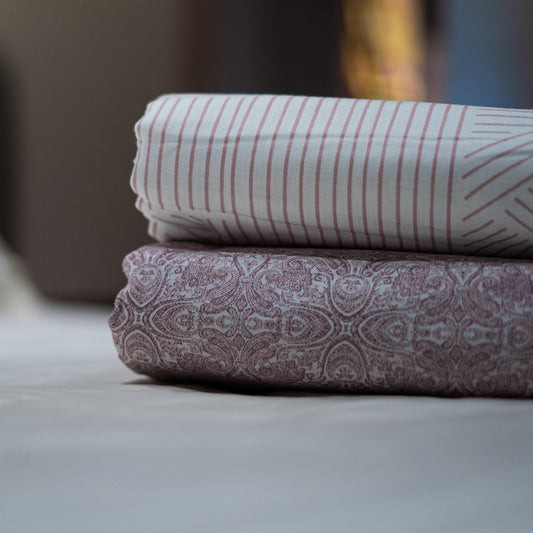 Enera Prism Collection Botanic Purple Color Printed Single Bed Dohar
