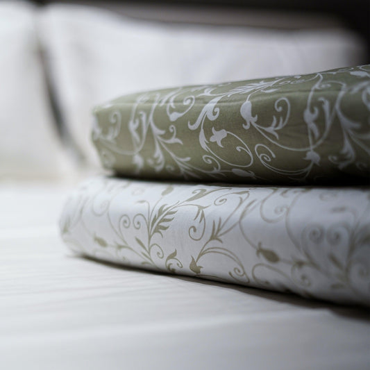 Enera Prism Collection Botanic Green Color Printed Single Bed Dohar
