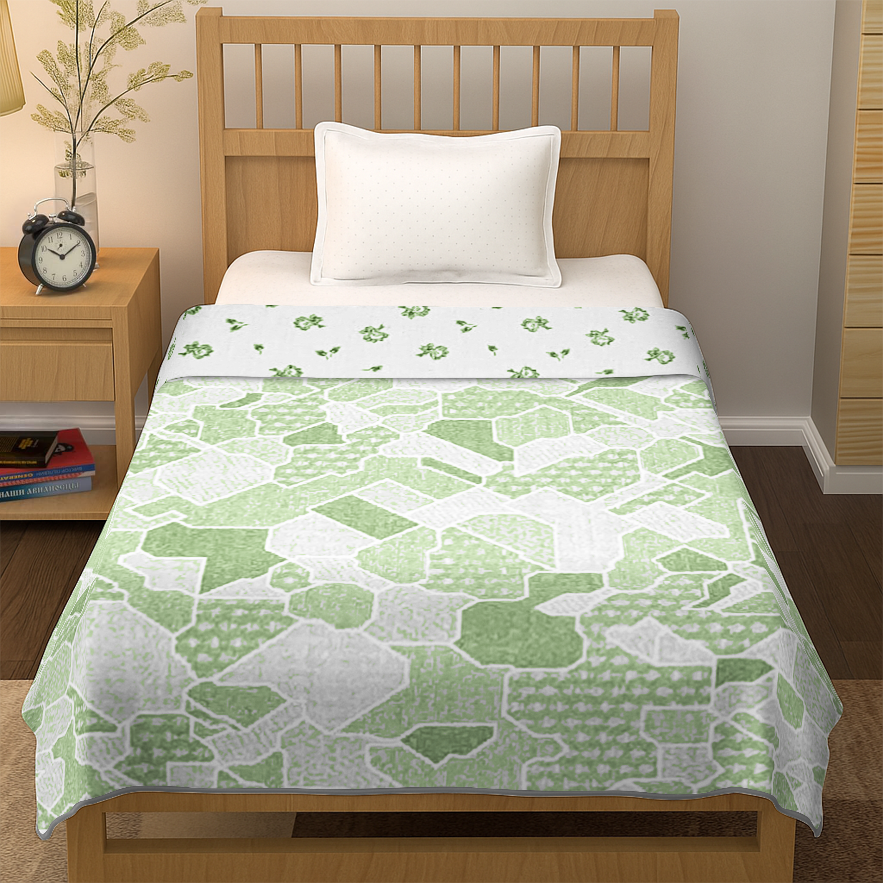 enera Printed Dohar 100% Pure Cotton, Summer Blanket for AC Rooms - Set of 2 - enera