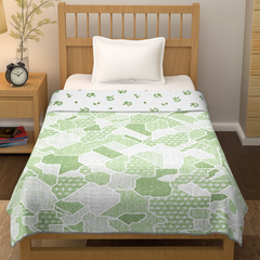 enera Printed Dohar 100% Pure Cotton, Summer Blanket for AC Rooms - Set of 2 - enera