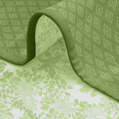 Enera Crimson Collection Botanic Green Color Printed Single Bed Dohar - enera
