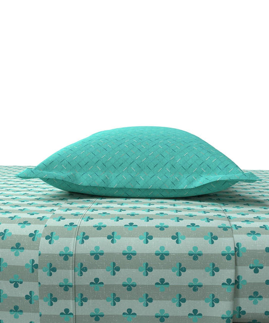 Enera Everyday Collection Turquoise Color King Size Bedsheet Set - enera