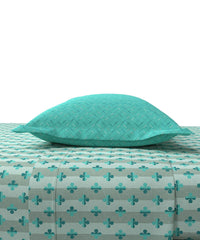 Enera Everyday Collection Turquoise Color King Size Bedsheet Set - enera